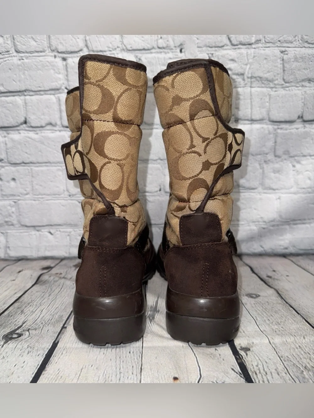 Coach Monogram Winter Boots